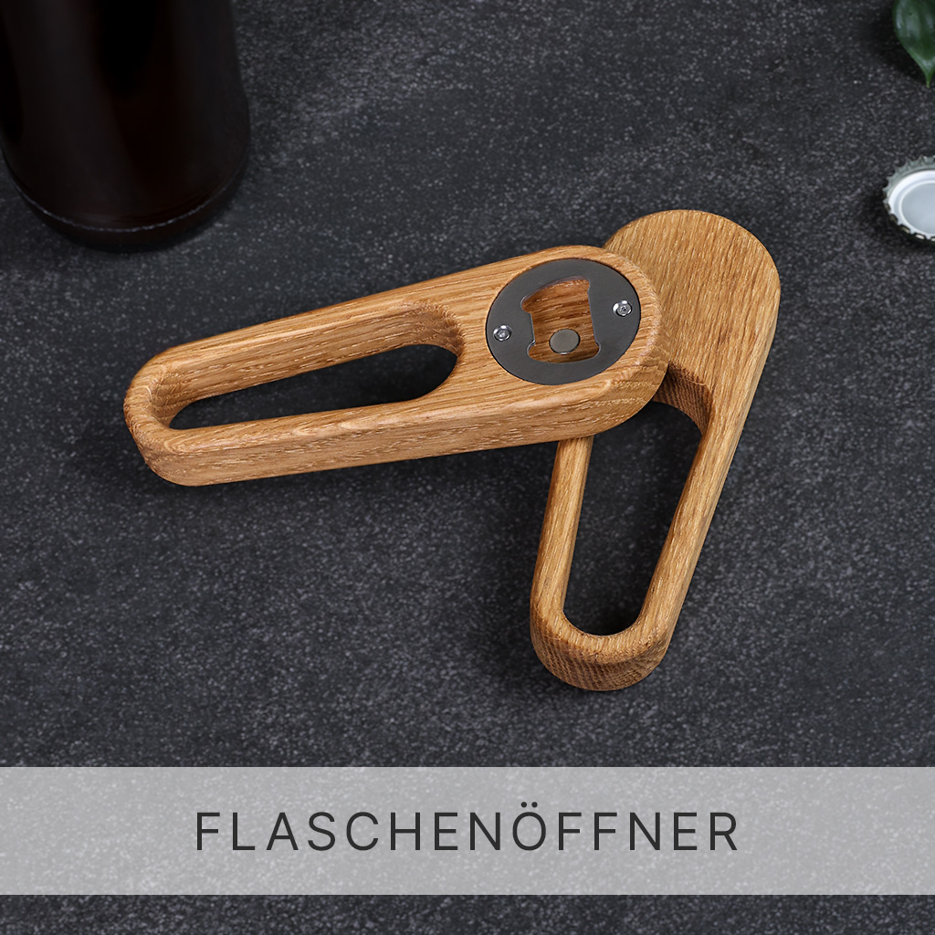 Handgefertigte Flaschenöffner aus Holz