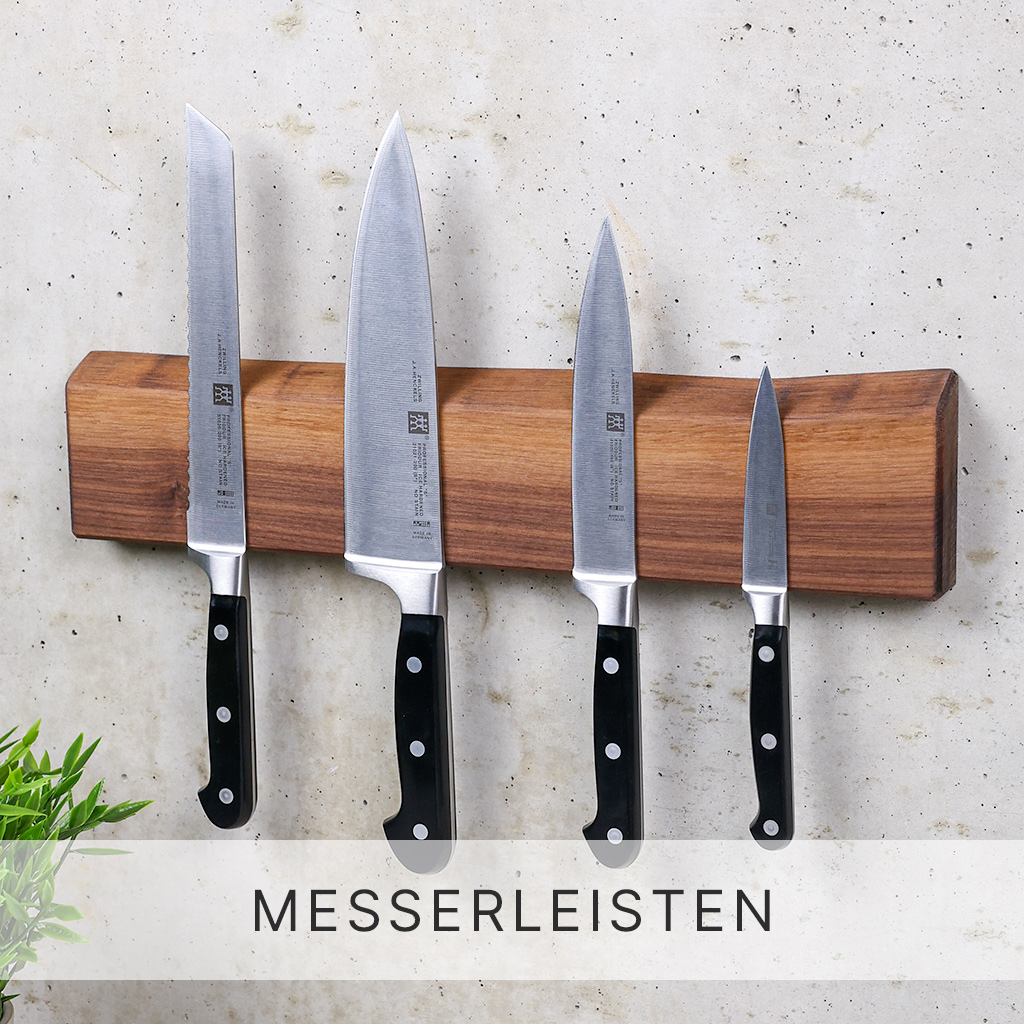 Magnetische Messerleisten aus Holz