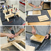 Produktion von magnetischen Messerblöcken aus Massivholz – Verleimen, Magnete einlassen, Kanten fräsen und Oberfläche ölen