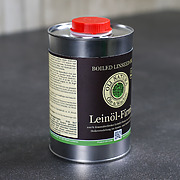 OLI-NATURA Leinöl-Firnis Seitenansicht links des 1 l Gebindes