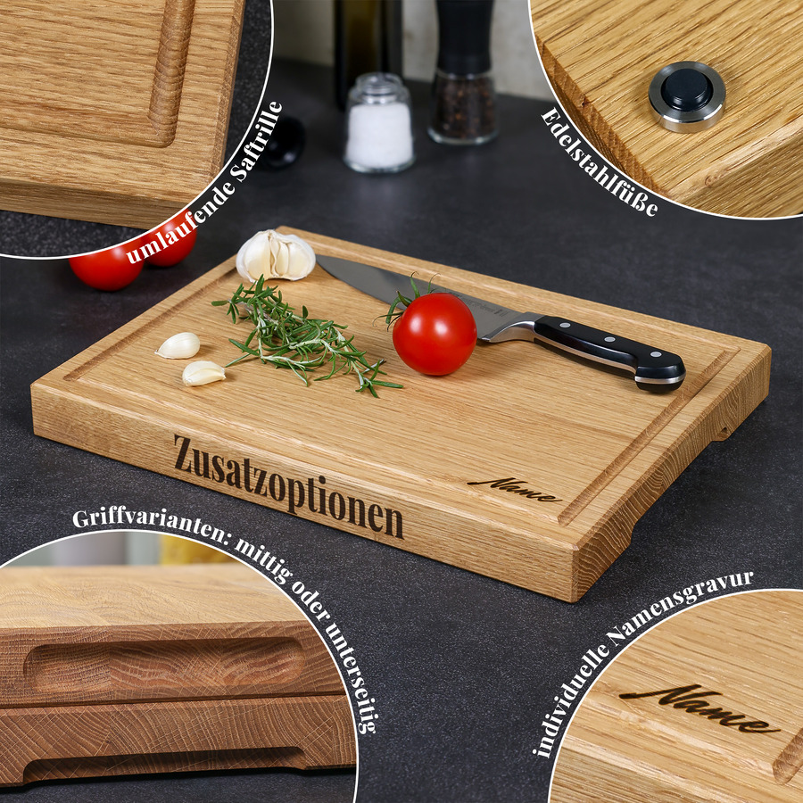 pizzabrett-optionen-saftrille-gravur-griffmulden-fuesse Übersicht der Zusatzoptionen für Pizzabretter: Krümelrille, Gravur, Griffmulden und Edelstahlfüße