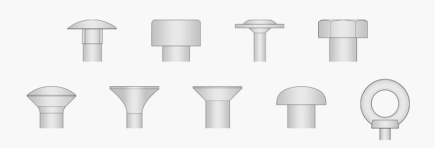 Die gebräuchlichsten Schraubenköpfe